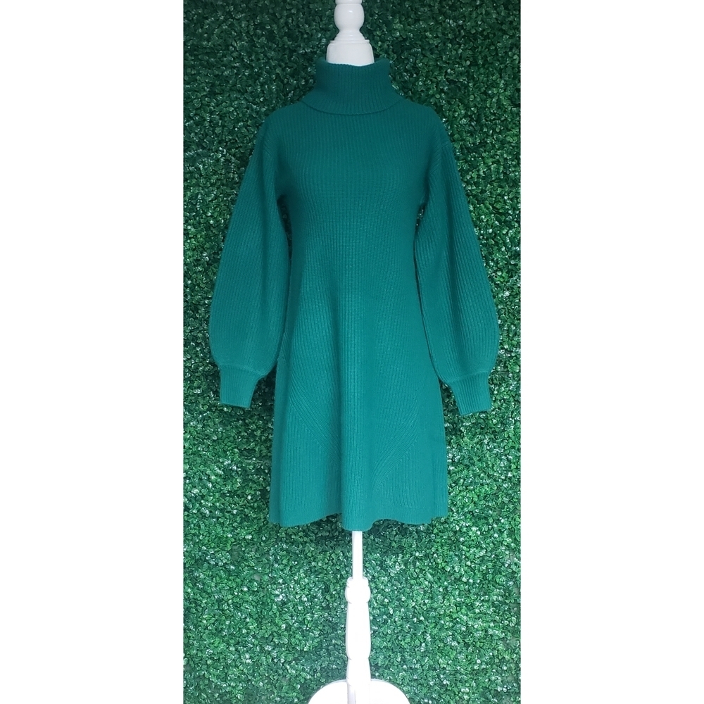 1. J. Crew Recycled-cashmere and wool turtleneck sweater-dress - Picture 6 of 8